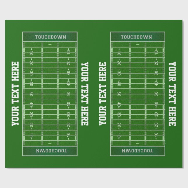 Personalized Football Field Gift Wrapping Paper (Flat)