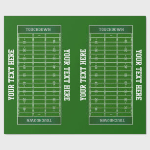Personalized Football Field Gift Wrapping Paper