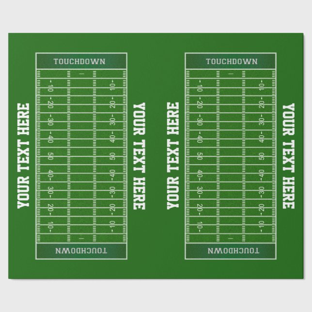 Personalized Football Field Gift Wrapping Paper (Seam)