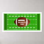 Personalized Football Field Team Custom Name Poster