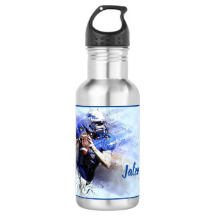 Personalized Football Figure Water Bottle