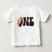 Personalized Football First Year Down Birthday  Baby T-shirt at Zazzle