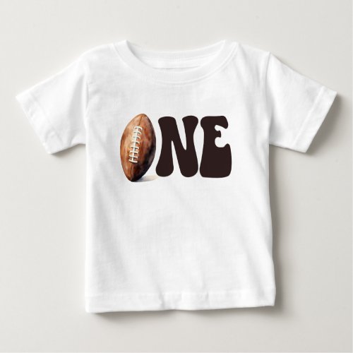 Personalized Football First Year Down Birthday  Baby T_Shirt