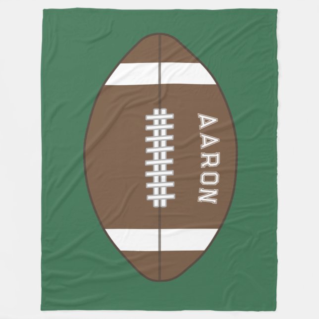 Personalized Football Fleece Blanket  (Front)