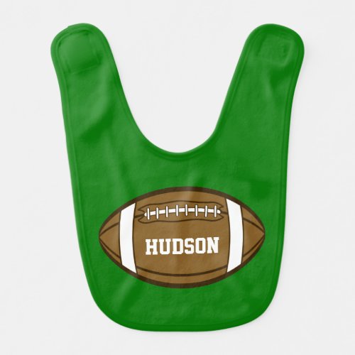 Personalized Football for Boys who love Sports Baby Bib