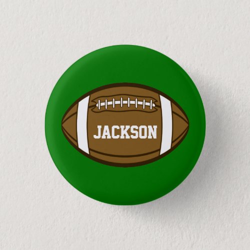 Personalized Football for Boys who love Sports Button