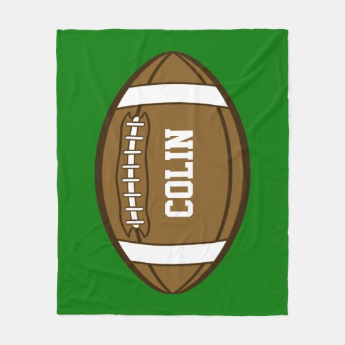 Personalized Football for Boys who love Sports Fleece Blanket