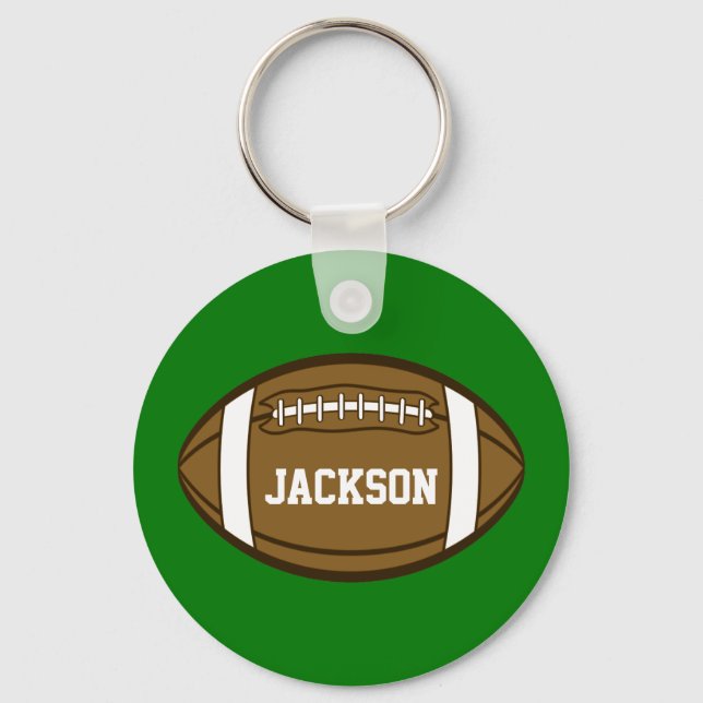 Personalized Football for Boys who love Sports Keychain (Front)