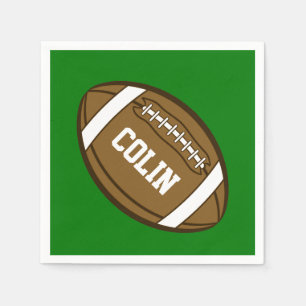 Personalized Football for Boys who love Sports Napkins