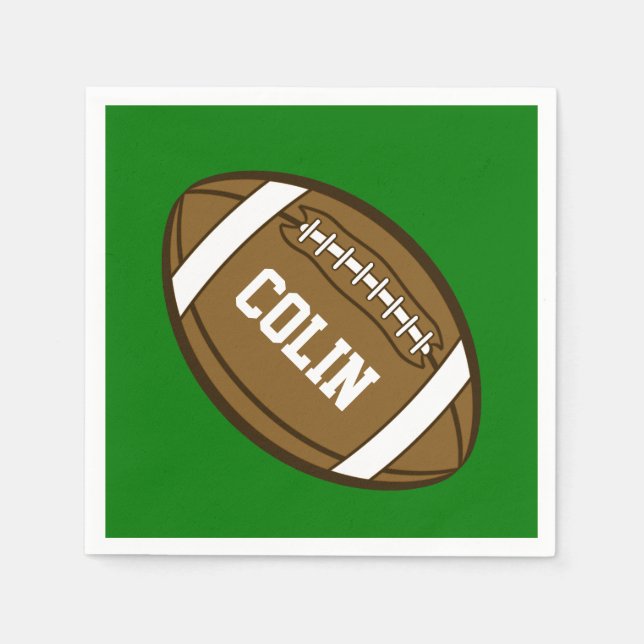 Personalized Football for Boys who love Sports Napkins (Front)