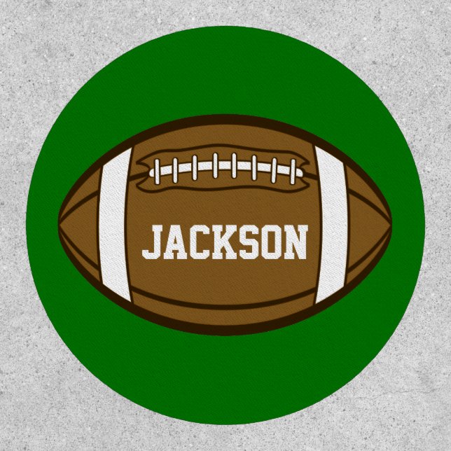 Personalized Football for Boys who love Sports Patch (Front)