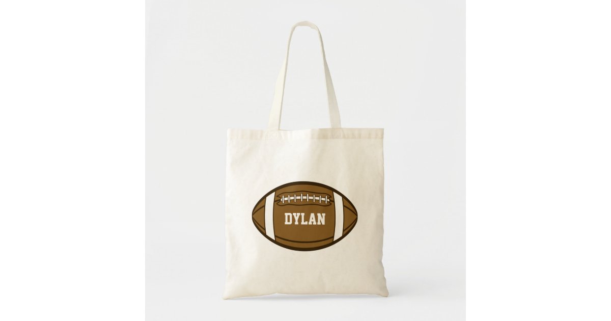 Monogrammed Football Tote Bag