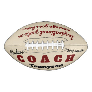 Personalized football for coach - thank you gift