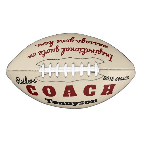 Personalized football for coach _ thank you gift
