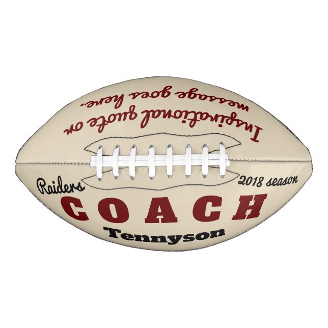 Personalized football for coach - thank you gift (Front)