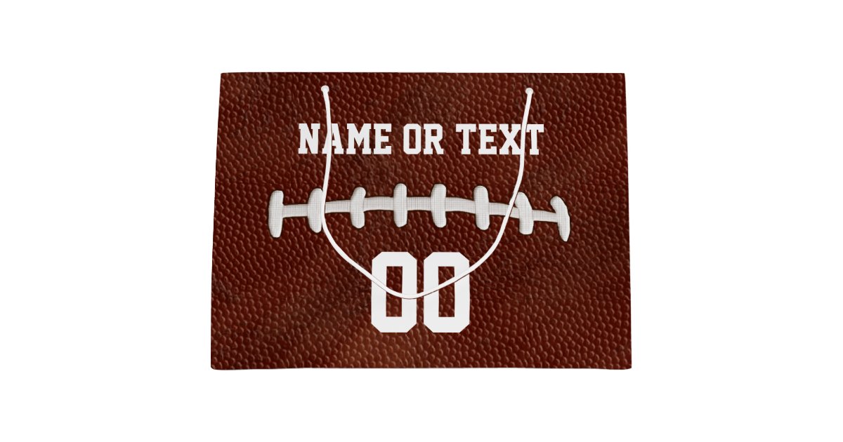 Personalized Football Gift Bags Your Name Number Large Gift Bag