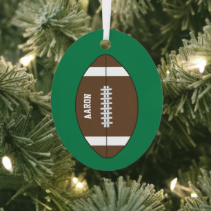 Personalized Football Gift Christmas Ornament
