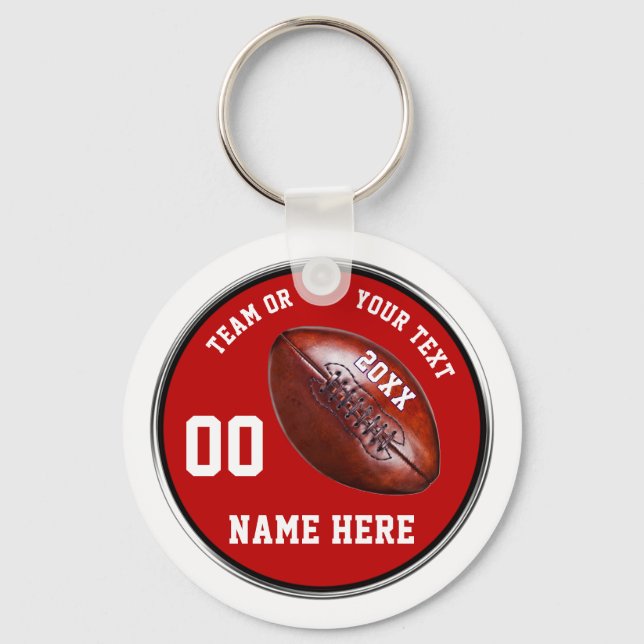 Personalized Football Gifts, Football Keychains (Front)