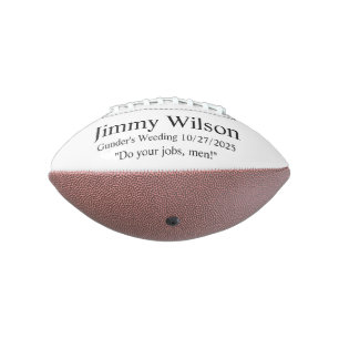 Personalized Football, Groomsmen Gift, Ring Bearer Football
