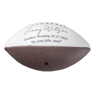 Personalized Football, Groomsmen Gift, Ring Bearer Football