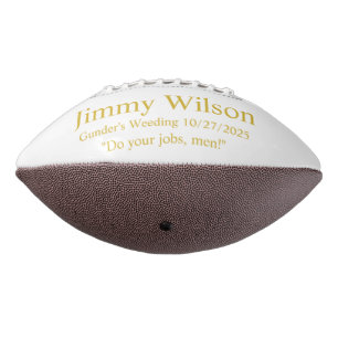 Personalized Football, Groomsmen Gift, Ring Bearer Football