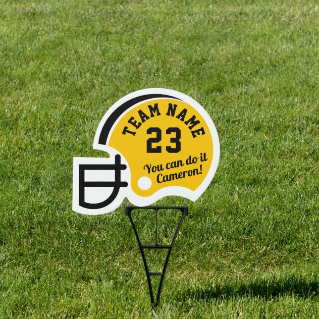 PERSONALIZED Football Helmet Sign (Insitu)