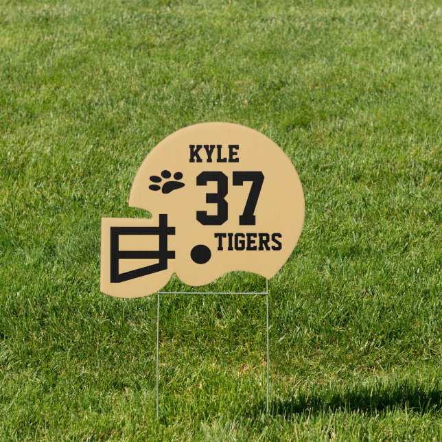 Personalized Football Helmet Yard Sign (Insitu)