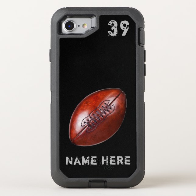 Personalized Football iPhone Cases, OtterBox (Back)