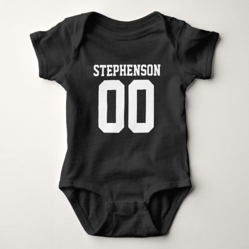 Personalized Football Jersey Baby Boy Custom Text Baby Bodysuit