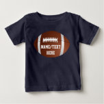 Personalized Football Jersey Baby Boy Custom Text Baby T-Shirt