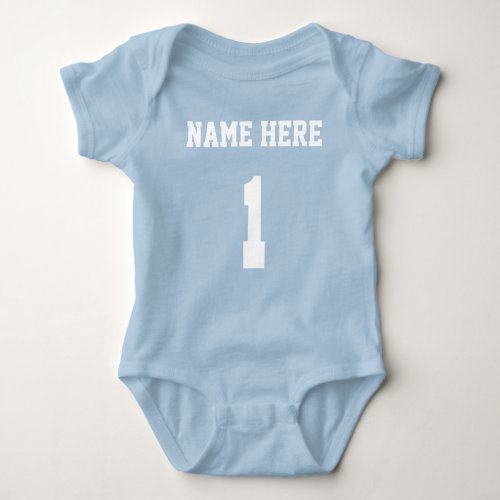Personalized Football Jersey One Piece Body Suit Baby Bodysuit