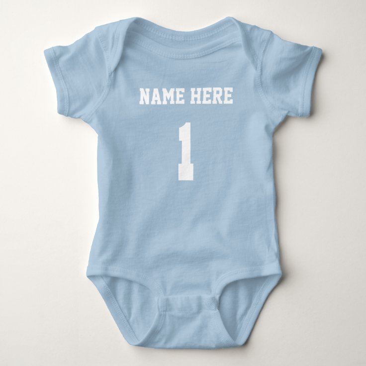 Personalized Football Jersey One Piece Body Suit Baby Bodysuit Zazzle