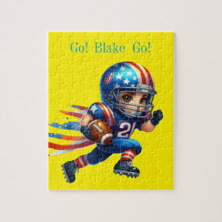 Personalized football jigsaw puzzle