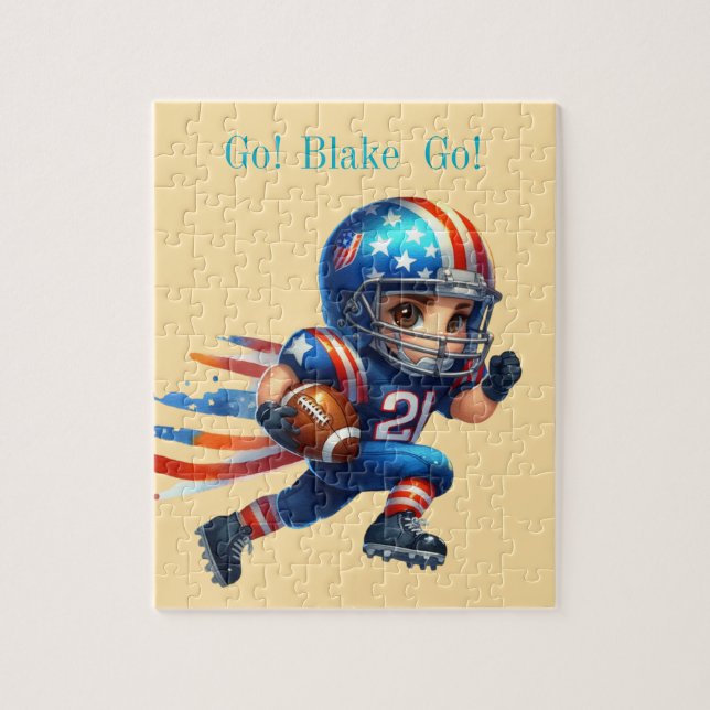 Personalized football jigsaw puzzle (Vertical)