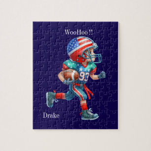 Personalized football jigsaw puzzle