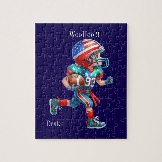 Personalized football jigsaw puzzle (Vertical)
