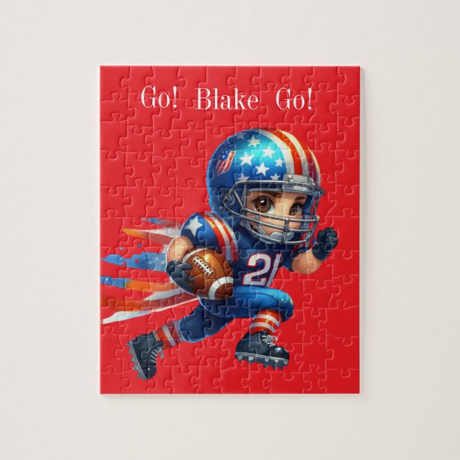 Personalized football jigsaw puzzle (Vertical)