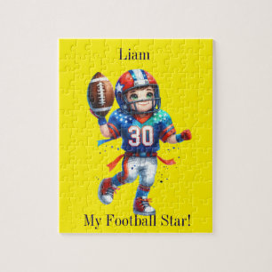 Personalized football jigsaw puzzle