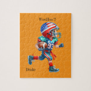Personalized football jigsaw puzzle