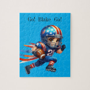 Personalized football jigsaw puzzle