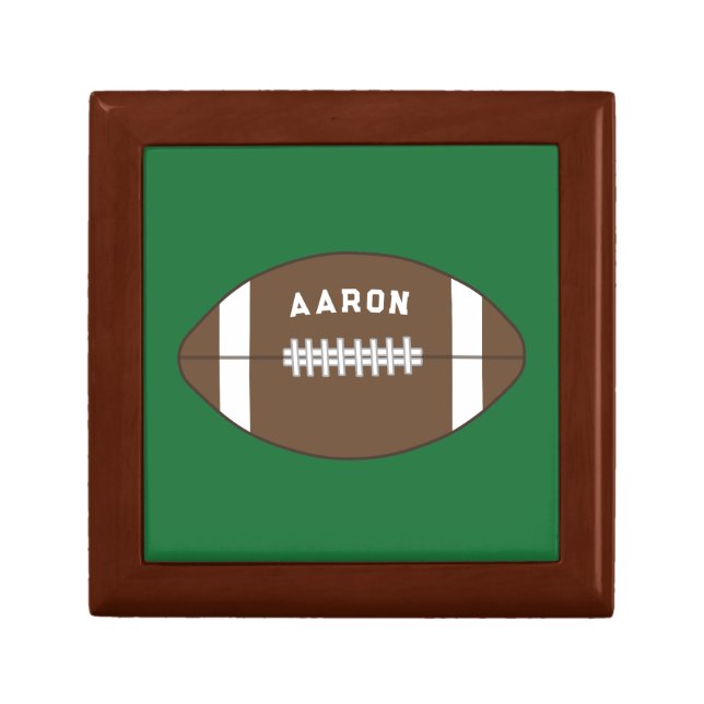 Personalized Football Keepsake Gift Box (Front)