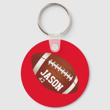 Personalized Football Keychain by Baysideimages at Zazzle