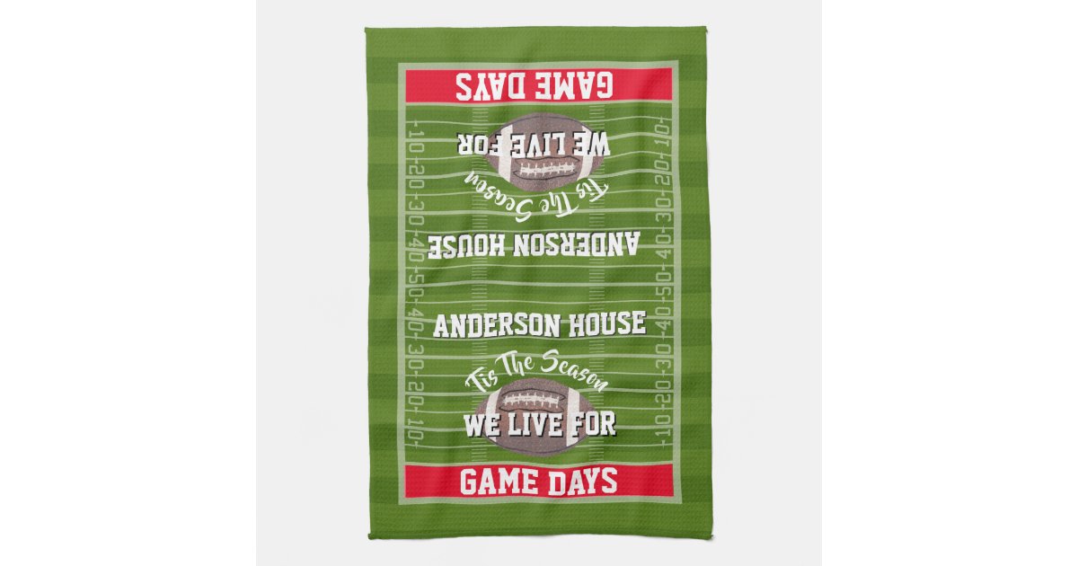 Personalized Football Kitchen Towel Zazzle