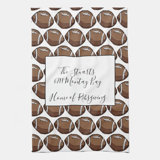 Personalized Football Kitchen Towel (Vertical)