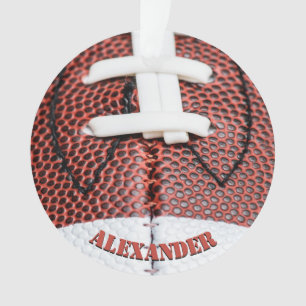 Personalized Football Laces Closeup Ornament