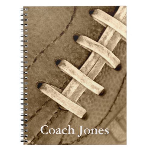 Personalized Football Laces Notebook