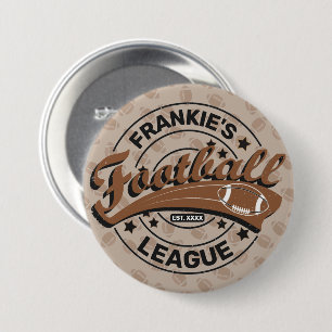 Personalized Football League Player Team Button