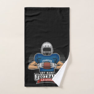 Personalized Football League Player Team Champ  Bath Towel Set