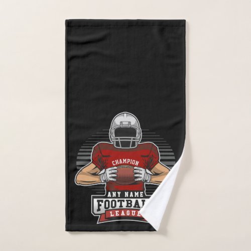 Personalized Football League Player Team Champ   Bath Towel Set