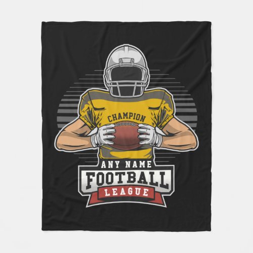 Personalized Football League Player Team Champ Fleece Blanket